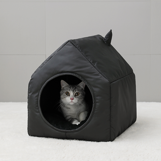 Black Shed Cat Bed House