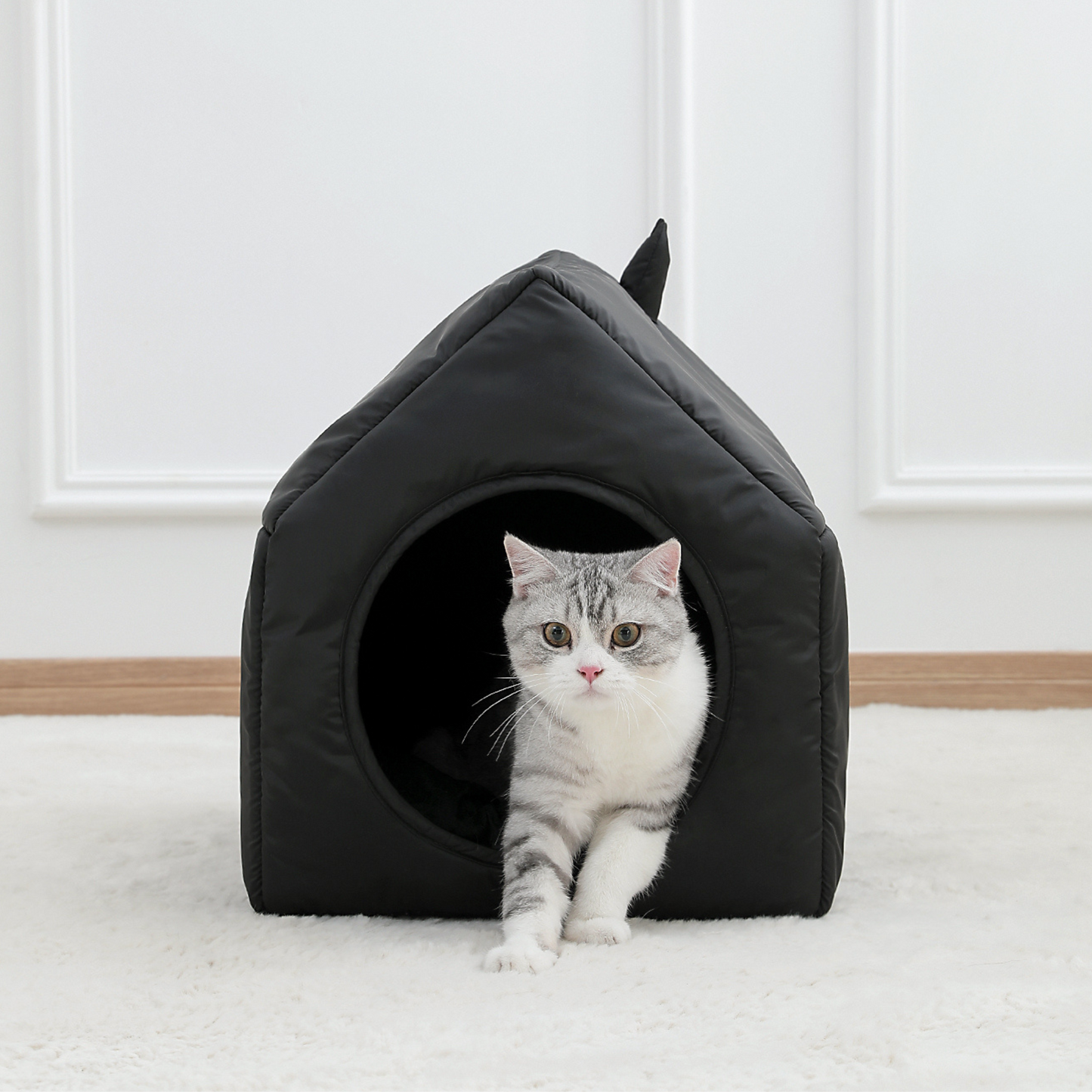 Black Shed Cat Bed House