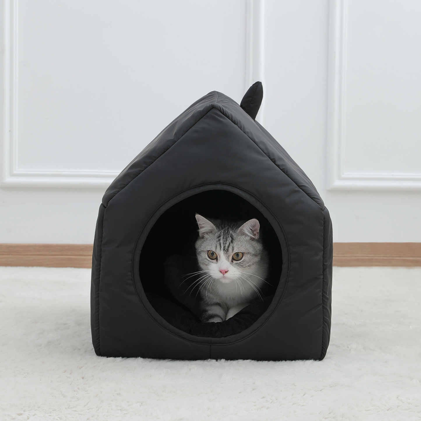 Black Shed Cat Bed House