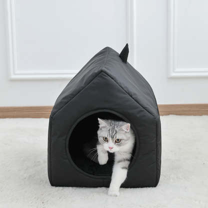 Black Shed Cat Bed House