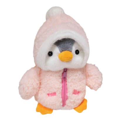 25cm Cozy Penguin Plush Toy – Cute Hooded Soft Doll