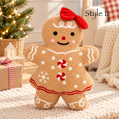 Christmas Gingerbread Santa Plush Cushion