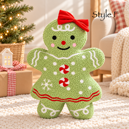Christmas Gingerbread Santa Plush Cushion