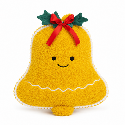Christmas Plush Pillow | Gingerbread Tree Wreath Holiday Cushion