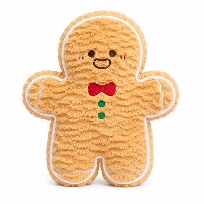 Christmas Plush Pillow | Gingerbread Tree Wreath Holiday Cushion