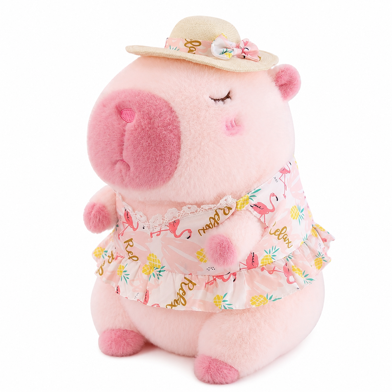 Cute Summer Capybara Plush Toy Soft Stuffed Animal
