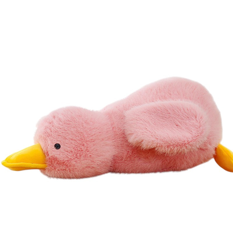Cute Lying Duck Plush Toy – Soft Yellow Duck Pillow