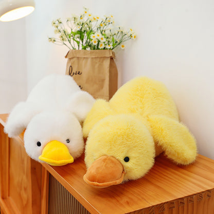 Cute Lying Duck Plush Toy – Soft Yellow Duck Pillow