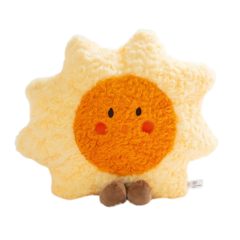 Cute Sky Plush Pillow – Cloud, Sun & Moon Cushion