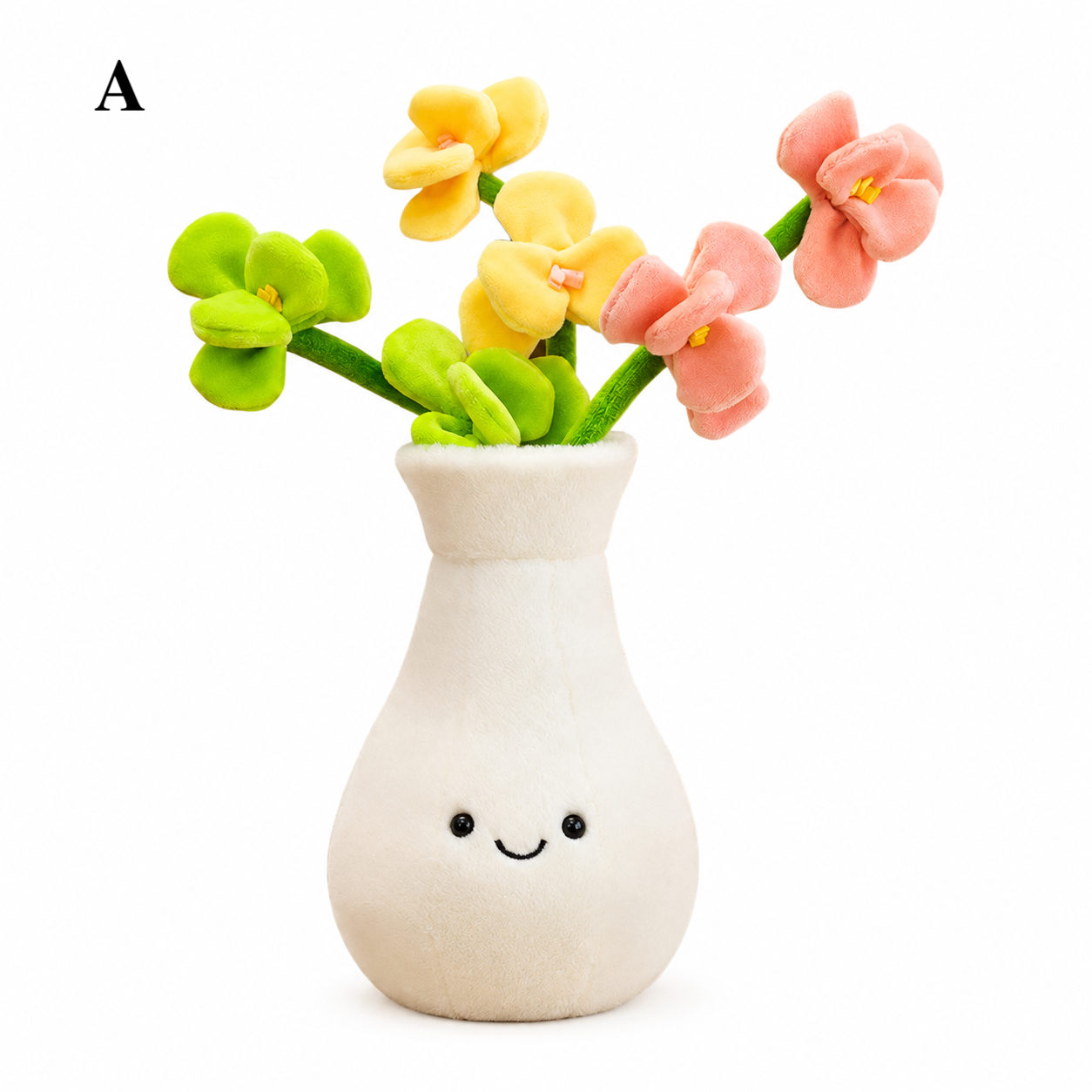 Plush Flower Pot Toy with Removable Flower, Cute Plush Decor