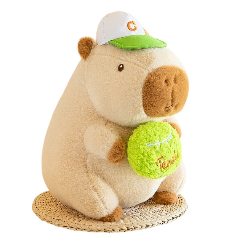 Tennis Ball Cute Capybara Stuffed Plush Toy