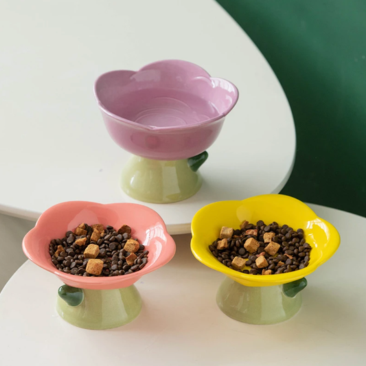 Flower Shape Pet Food Bowl