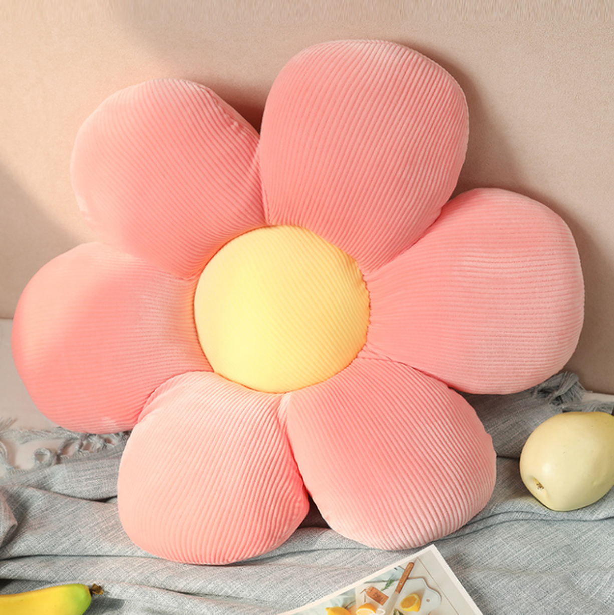 Colorful Flower Plush Pillow Cushion