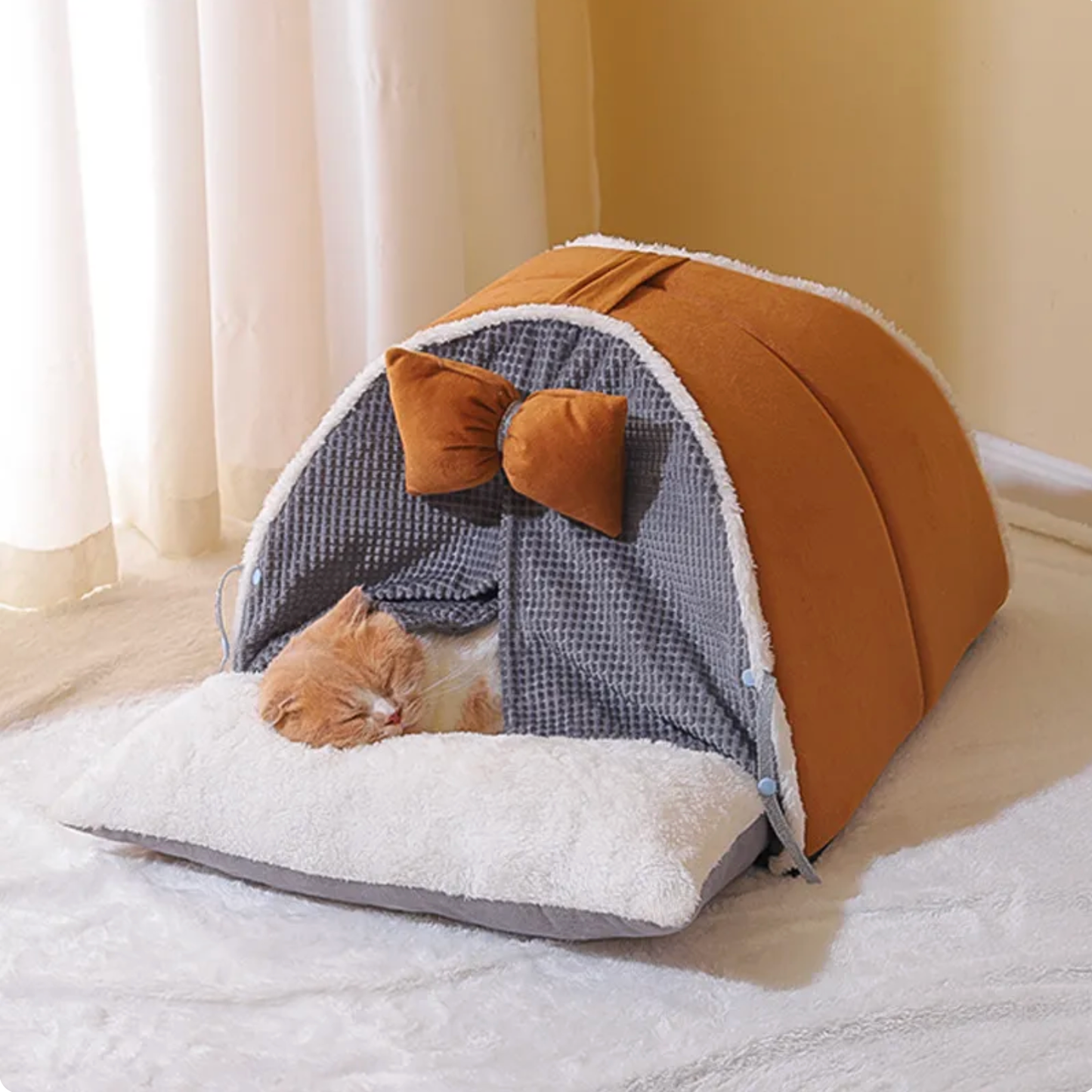 Ribbon Cat Dog Pet Tent House