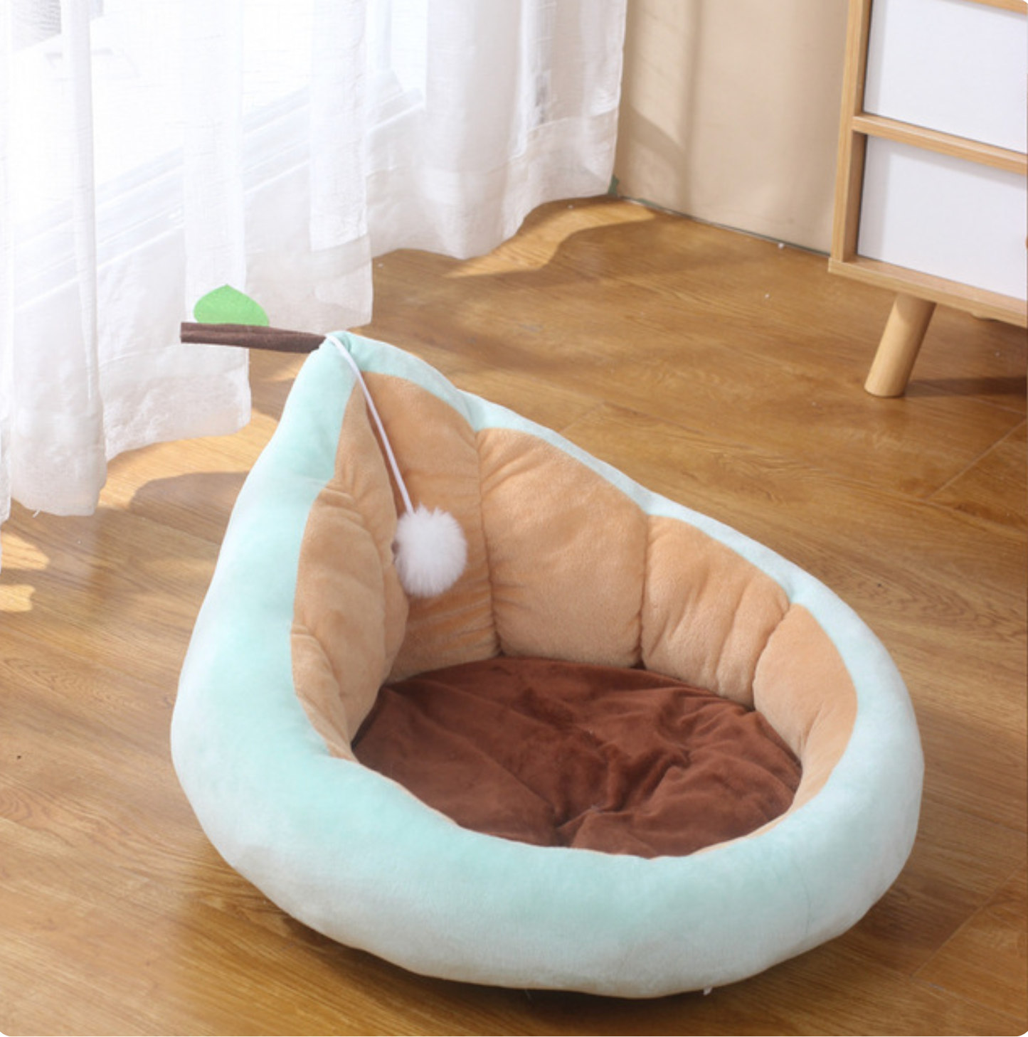 Pear Shape Cozy Lounger Pet Bed