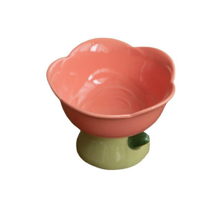 Flower Shape Pet Food Bowl