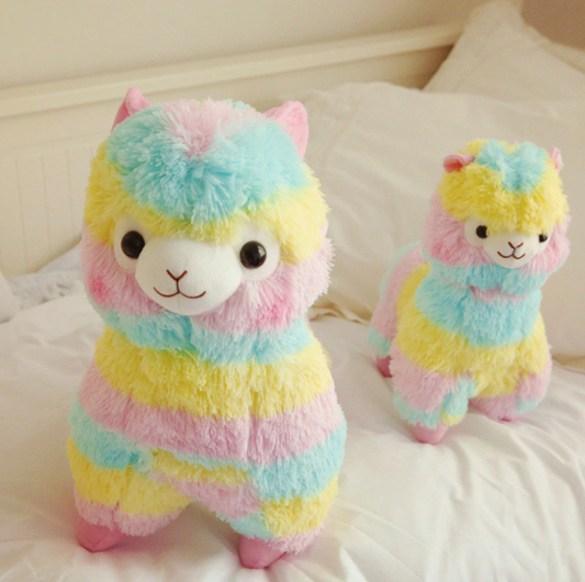 25cm Rainbow Alpaca Plush Toy