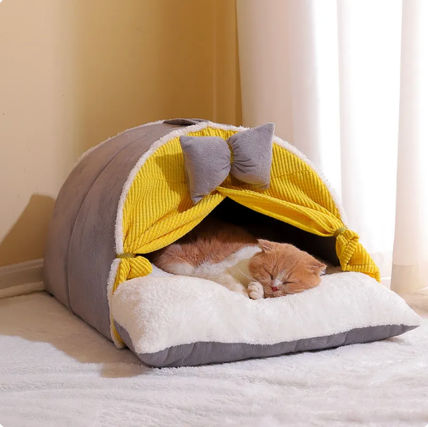 Ribbon Cat Dog Pet Tent House