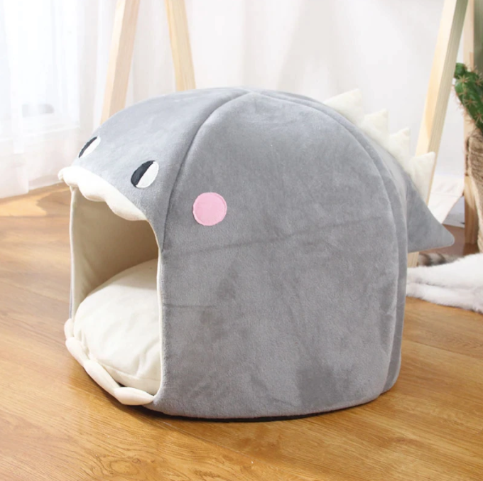 Shark Shape Cat Bed