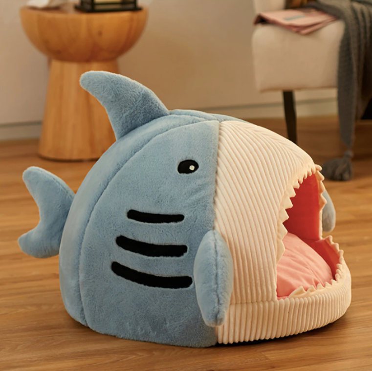 Shark Shape Cat Dog Bed House